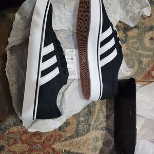 adidas Black and White Low-Top Skate Sneakers